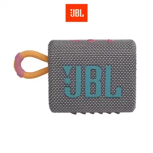 Parlante bluetooth JBL Go 3 potencia 4.2W, resistente al agua IPX7, hasta 5 horas de reproducción, gris