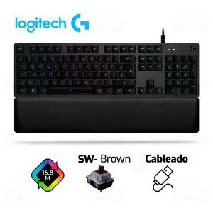 TECLADO LOGITECH G513 CARBON | MECANICO | SW-GX BROWN | RGB