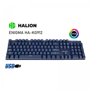 TECLADO HALION ENIGMA HA-KG912 | MECANICO | SW-BLUE | RGB