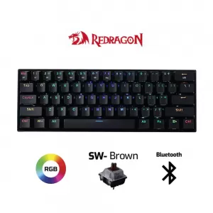 TECLADO REDRAGON DRACONIC K530 RGB MECANICO SWITCH BLACK BROWN SIN NUMERICO