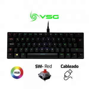 TECLADO VSG MINTAKA | MECANICO | SW-RED | RGB | NEGRO 