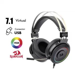 AUDIFONO REDRAGON LAMIA2 H320 | USB | 7.1 | RGB | NEGRO