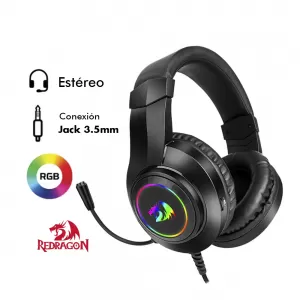 AUDIFONO REDRAGON HYLAS H260 | 3.5MM | ESTEREO | RGB | NEGRO