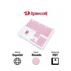 KEYCAPS REDRAGON SCARAB PUDDING | ESPAÑOL | ROSADO