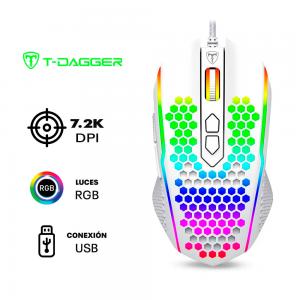 MOUSE T-DAGGER IMPERIAL T-TGM310RGB | 7200DPI | RGB | BLANCO