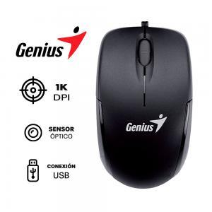 MOUSE GENIUS MICRO TRAVELER | RETRACTIL | 1,000 DPI | NEGRO