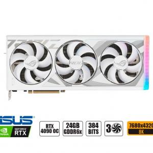 TARJETA DE VIDEO ASUS ROG STRIX RTX4090 OC 24GB WHITE GDDR6X NVIDIA 384BITS