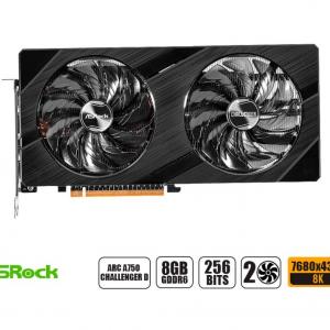 TARJETA DE VIDEO ASROCK ARC A750 CHALLENGER D 8GB GDDR6 INTEL 256BITS