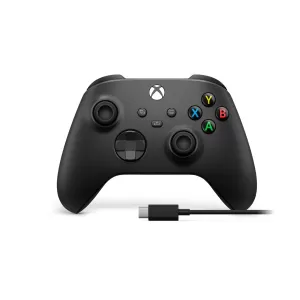 MANDO XBOX ONE INALÁMBRICO NEGRO CON CABLE